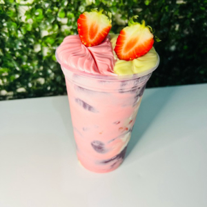 imagem do produto Copo açaí creme de morango com creme de Ninho