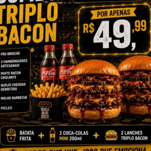 imagem do produto COMBO 2 triplo bacon+batata+2mini