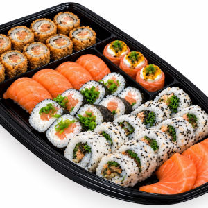 imagem do produto Combo 40 peças Premium-  3 SASHIMI • 4-JOE COM GELÉIA E CREAM CHEESE • 4 NIGUIRIS •  10 PHILADELPHIA • 10 URAMAKI SKIN • 10 HOT PHILADELPHIA.
