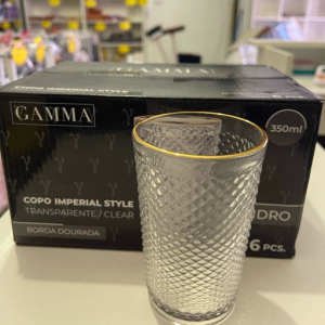 imagem do produto Copos C/6 Borda dourada 350ml