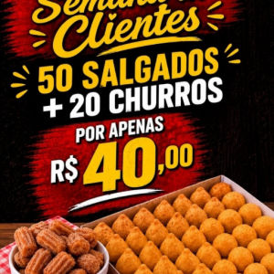 imagem do produto 50 salgados + 20 churros