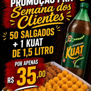 imagem do produto 50 salgados + kuat 1,5l