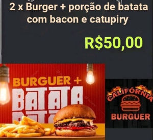 imagem do produto Este combo contém 2 X burguer + porção de batata frita com bacon e Catupiry