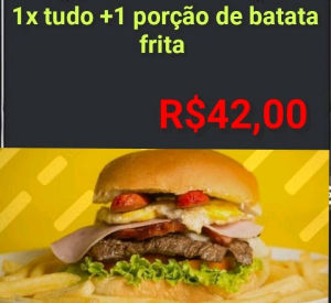 imagem do produto Esse combo contém 1 X tudo com uma porção de batata frita sequinha e crocante