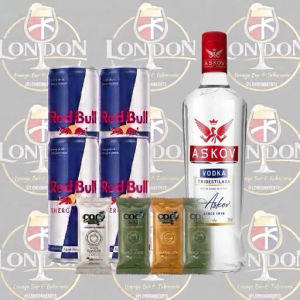 imagem do produto Combo Vodka Askov + 4 Red Bull + 4 Gelo de Coco