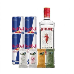 imagem do produto Combo Gin Beefeater + 4 Redbull + 4 gelo de coco