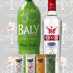 imagem do produto Combo Vodka Askov + Bally 2l + 4 gelo de coco
