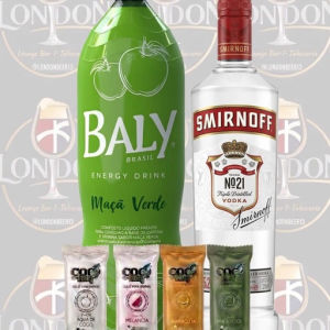 imagem do produto Combo Vodka Smirnoff + Bally 2l + 4 gelo de coco