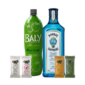 imagem do produto Combo Gin Bombay + Bally 2l + 4 gelo de coco