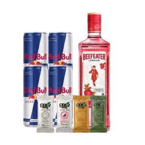 imagem do produto Combo Gin Beefeater Pink + 4 Redbull + 4 gelo de coco