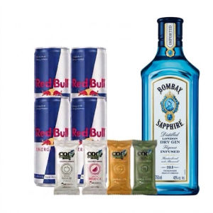 imagem do produto Combo Gin Bombay + 4 Redbull + 4 gelo de coco