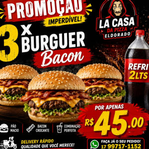 imagem do produto 3 X BACON + POTY 2LTS