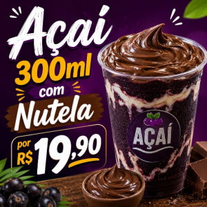 imagem do produto Acai 300ml com Nutela