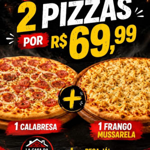 imagem do produto 1 Pizza de Calabresa + 1 Pizza de Frango