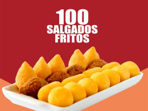 imagem do produto 100 Mini Salgados Fritos Mistos 20g - 10 Sabores