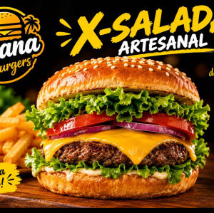 imagem do produto X-Salada Burguer Artesanal com carne de hamburguer de 120g