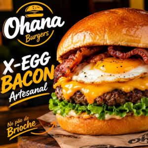 imagem do produto X-Egg Bacon salada Burguer Artesanal com carne de hamburguer de 120g