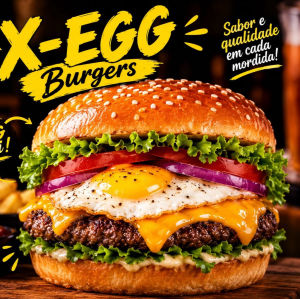 imagem do produto X-Egg salada Burguer Artesanal com carne de hamburguer de 120g