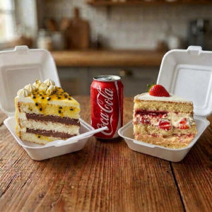 imagem do produto Musse de Maracujá + Ninho com Morango + Coca-Cola Lata