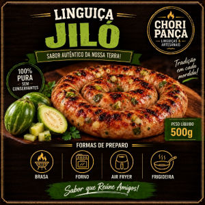 imagem do produto Linguiça Artesanal de Jiló / Pacote 500 gramas