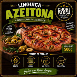 imagem do produto Linguiça Artesanal de Azeitona / Pacote 500 gramad