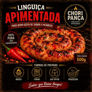 imagem do produto Linguiça Apimentada / Pacote 500 gramas
