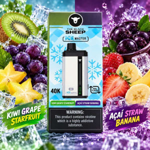 imagem do produto THE BLACK SHEEP ICE MASTER KIWI GRAPE STARFRUIT + AÇAI STRAW BANANA