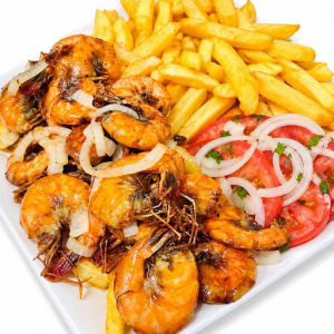 imagem do produto Fritas com camarão alho e óleo 