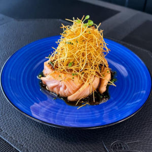imagem do produto Sashimi de salmão maçaricado especial ( 08 unid)