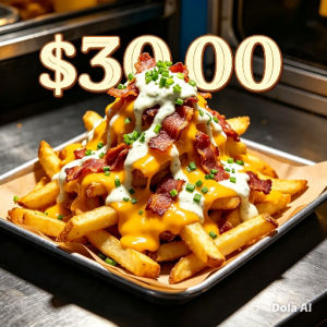 imagem do produto Batata fritas com queijo cheeder e bacon e calabresa
