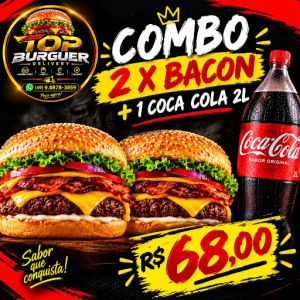 imagem do produto Combo 2 X BACON 1 COCA 2 LITROS