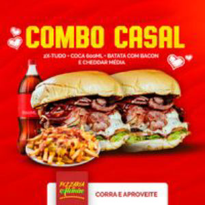 imagem do produto Combo Casal 2X-Tudo + Coca 600ml + Batata com Bacon e cheddar Média