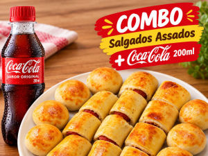 imagem do produto Combo 20 Mini Assados + Coca-Cola 200ml
