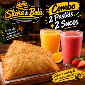 imagem do produto 2 Pastéis de Carne + 2 Sucos 