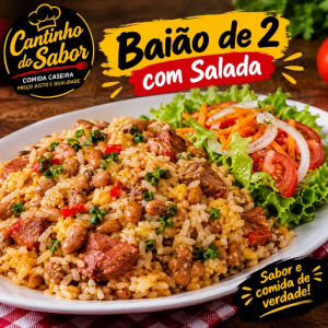 imagem do produto Baião de 2 com uma proteina frango assado ou pernil assado