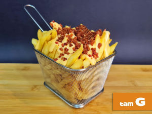 imagem do produto Batata Palito Grande coberta de Cheddar e Bacon