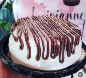 imagem do produto Bolo vulcão mousse de Ninho com Nutella + 50 salgados